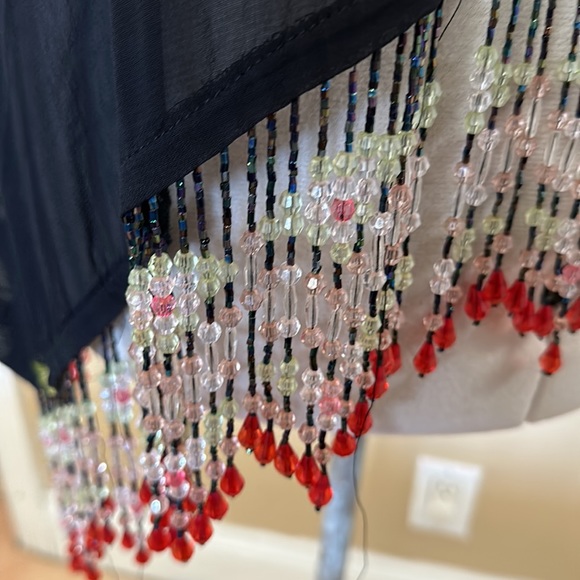 Magic of the moon Beaded hem vintage floral blouse (C9) - Picture 3 of 8